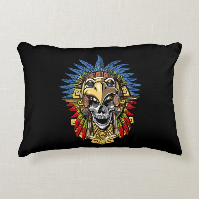 Almofada Decorativa Aztec Skull Warrior (Frente)