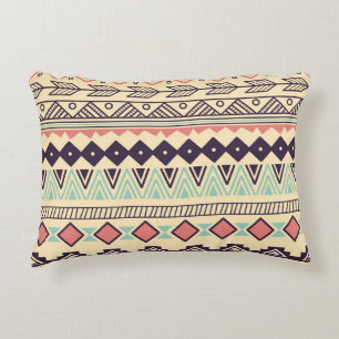 Almofada Decorativa Aztec Tribal Stripes: Ilustração Vintage