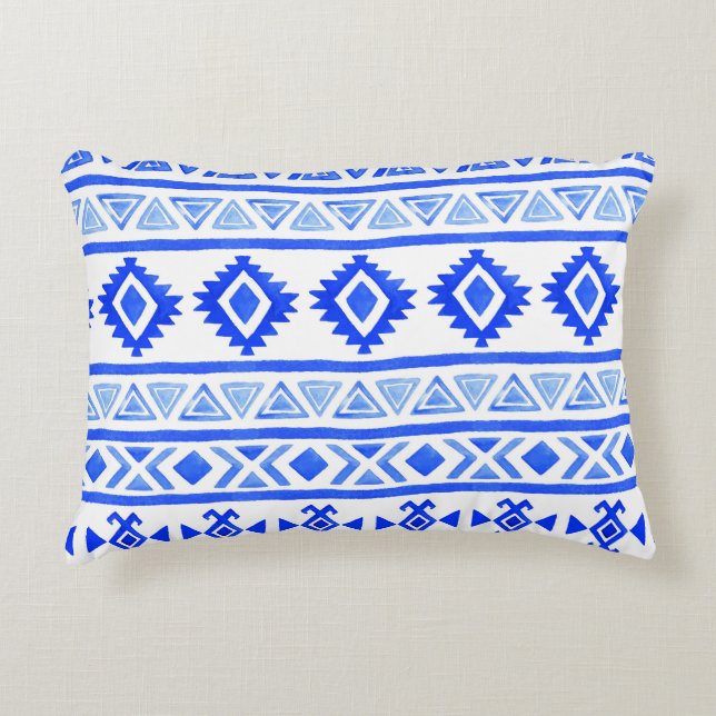 Almofada Decorativa Aztec, um padrão geométrico. (Frente)