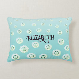 Almofada Decorativa Azul Claro Floral Personalizado