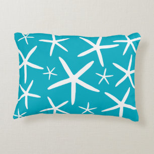 Almofada Decorativa Azul das caraíbas magro da estrela do mar