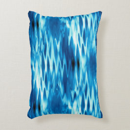 Almofada Decorativa Azul-gradiente retido formando o redemoinho abstra