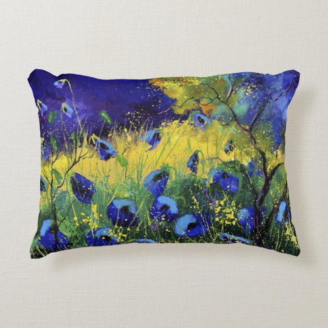 Almofada Decorativa Azul outono, Arte (Frente)