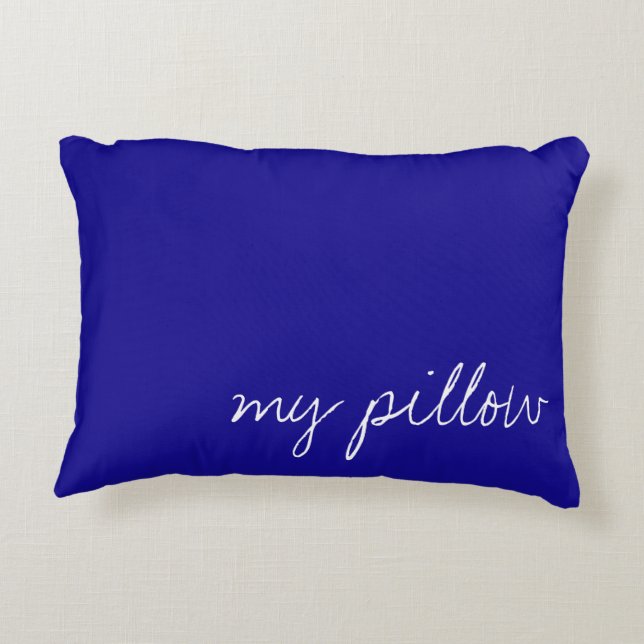 Almofada Decorativa Azul ultra-samarina personalizado (Verso)