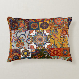 Almofada Decorativa Azulejo de retalhos incolor com o Islã, Árabe