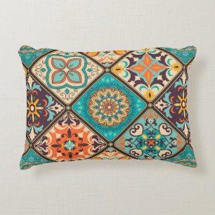 Almofada Decorativa Azulejo de retalhos incolor com o Islã, Árabe