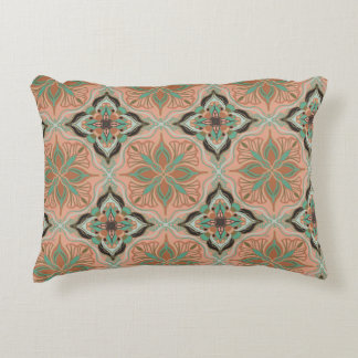 Almofada Decorativa Azulejo Inverso Cor-de-Água Marroquina-Rosa