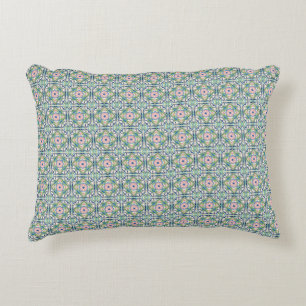 Almofada Decorativa Azulejo rosa e azul