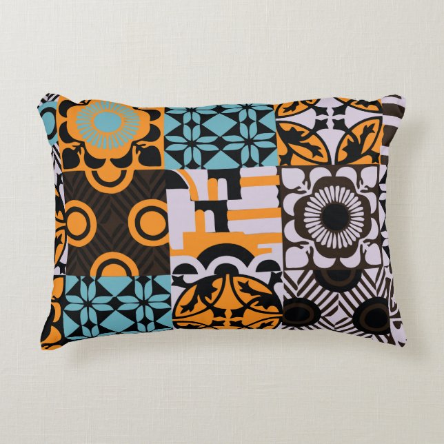 Almofada Decorativa Azulejos de vindima: detalhes decorativos complexo (Frente)