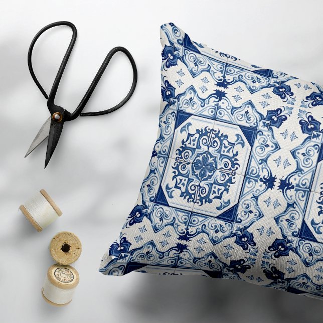 Almofada Decorativa Azulejos do Mediterrâneo, Portugal, Azulejo, Majol (Criador carregado)