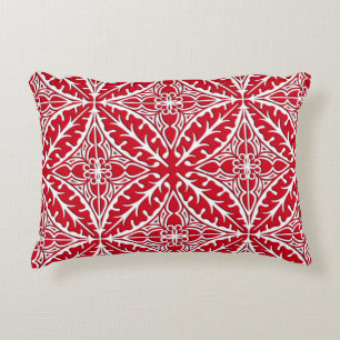 Almofada Decorativa Azulejos marroquinos - obscuridade - vermelho e