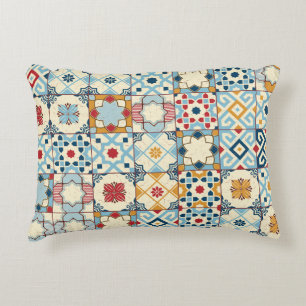 Almofada Decorativa Azulejos marroquinos, um padrão perfeito e colorid