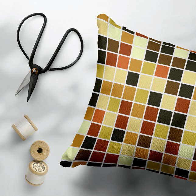 Almofada Decorativa Azulejos piscinas, Azulejos Mosaicos Castanhos, Pa (Criador carregado)