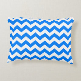 Almofada Decorativa Azure Blue Chevron