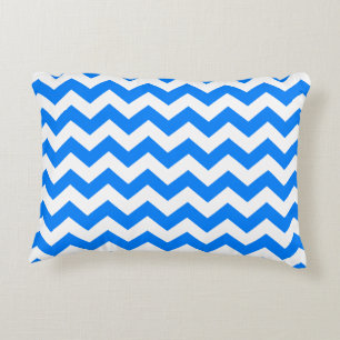 Almofada Decorativa Azure Blue Chevron