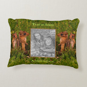 Almofada Decorativa Baby Chipmunks Frame Crie sua própria foto