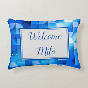 ALMOFADA DECORATIVA BABY DE BEM-VINDO BABY EM LIVRE AZUL CELESTIAL
