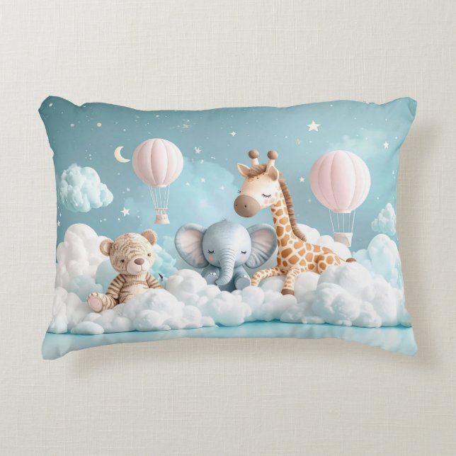Almofada Decorativa Baby Giraffe com todos os seus amigos (Frente)