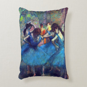 Almofada Decorativa Bailarinas em Azul por Edgar Degas, Arte de Balé V