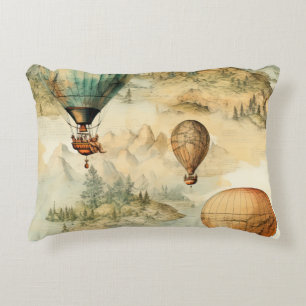 Almofada Decorativa Balão de Vintage Ar Quente em Paisagem Serena (4)