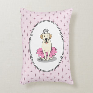 Almofada Decorativa Balé Princesa Amarelo Labrador Cachorro do Retrie