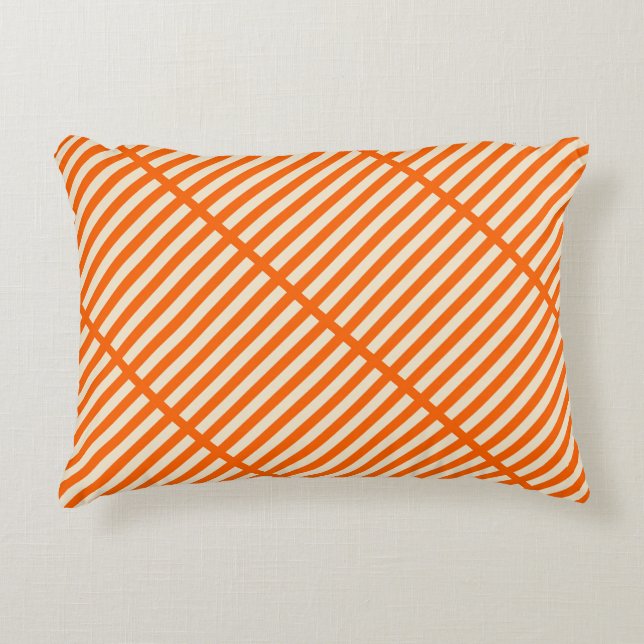 Almofada Decorativa Bandas laranja (Frente)