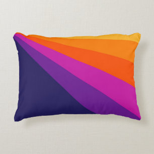 Almofada Decorativa Bandas retrorreflectoras de cor roxa e laranja