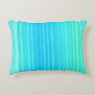 Almofada Decorativa Bandas verdes azuis Abstrato de Pastel