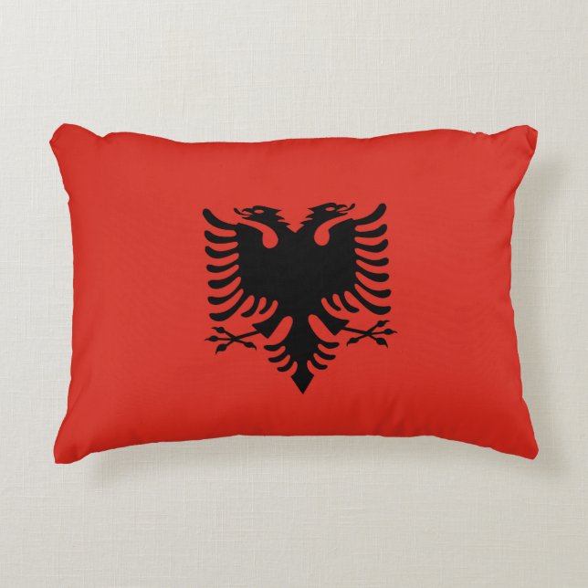 Almofada Decorativa Bandeira albanesa (Frente)