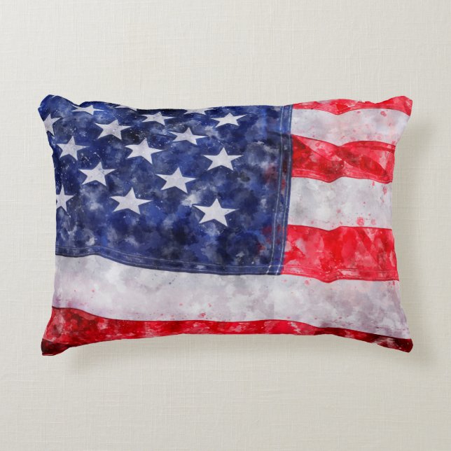 Almofada Decorativa bandeira americana (Frente)