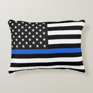Almofada Decorativa Bandeira americana fina de Blue Line