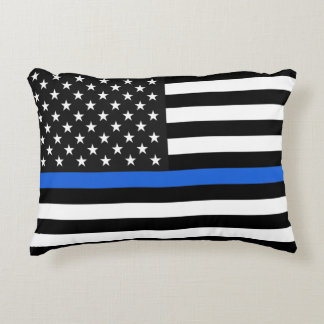 Almofada Decorativa Bandeira americana fina de Blue Line