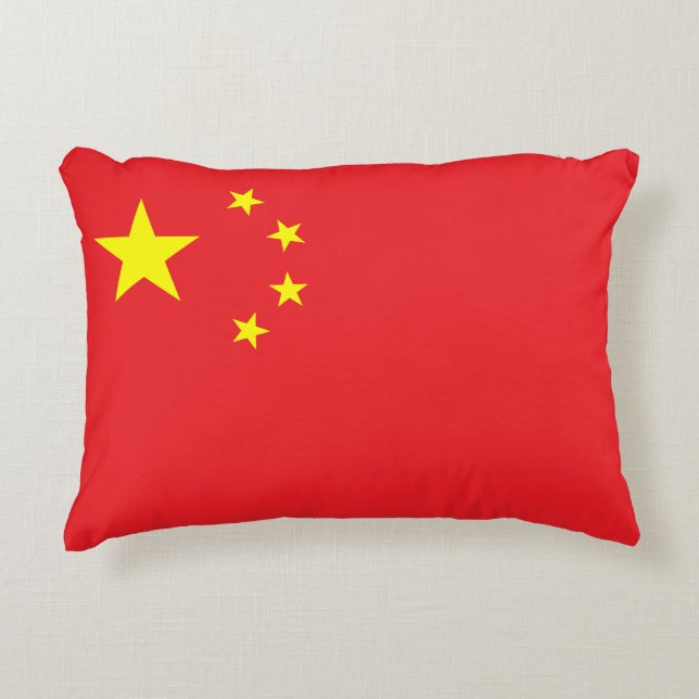 Almofada Decorativa Bandeira Chinesa (Frente)