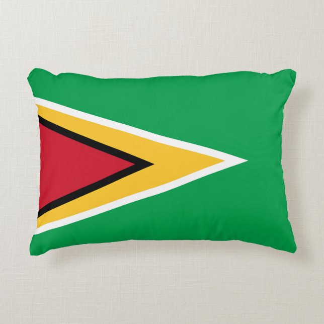 Almofada Decorativa bandeira da Guiana (Frente)