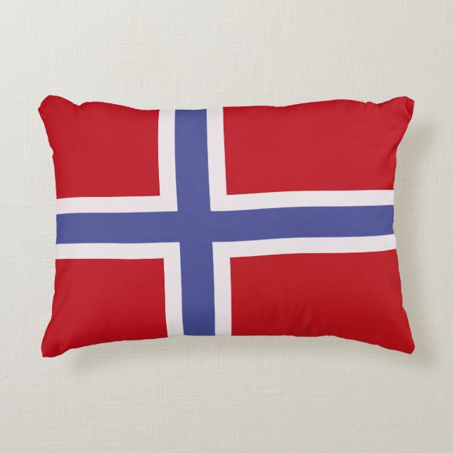 Almofada Decorativa Bandeira da Noruega (Frente)