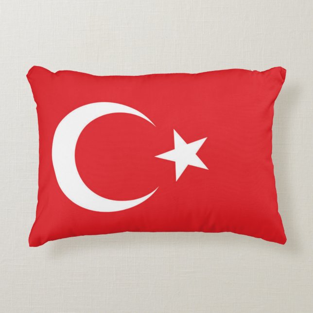 Almofada Decorativa Bandeira da Turquia (Frente)
