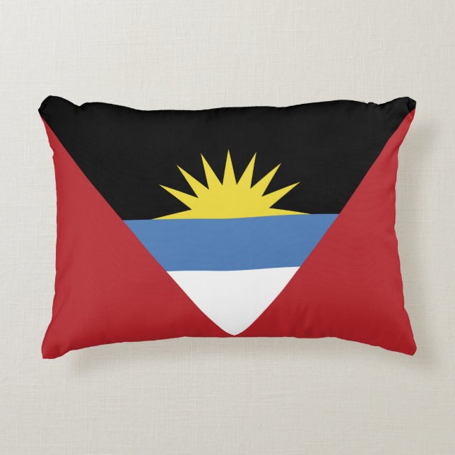 Almofada Decorativa Bandeira de Antígua e Barbuda (Frente)