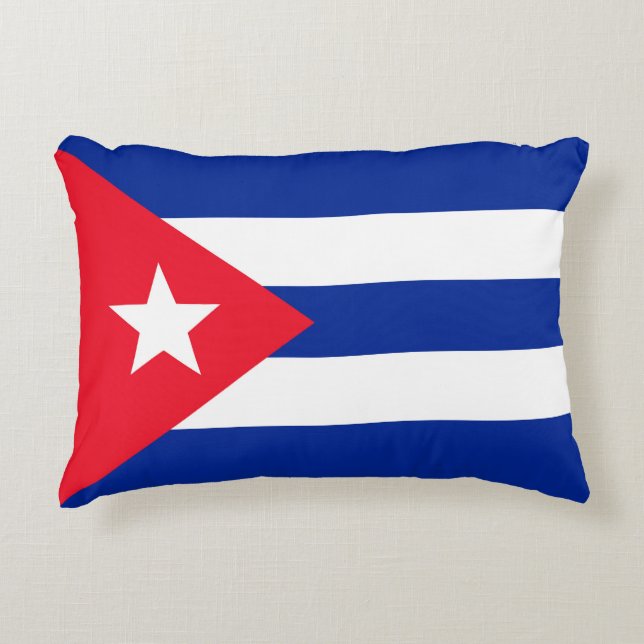 Almofada Decorativa Bandeira de Cuba (Frente)