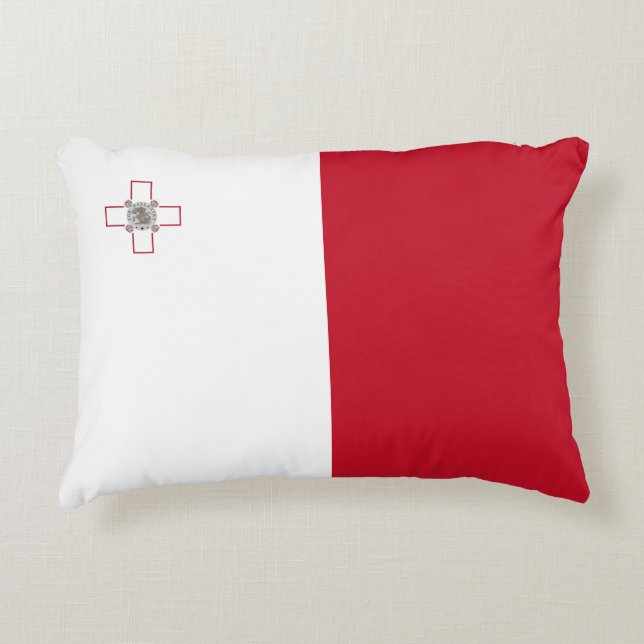 Almofada Decorativa Bandeira de Malta (Frente)