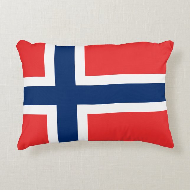Almofada Decorativa Bandeira de Noruega (Frente)