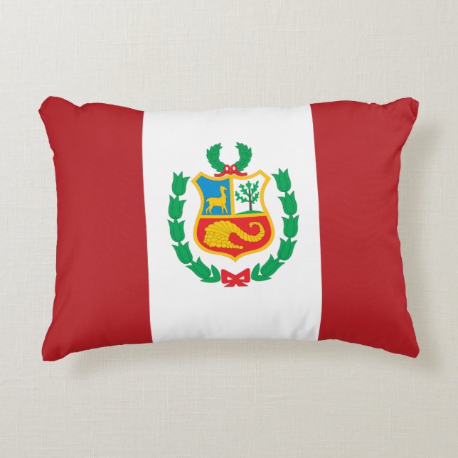 Almofada Decorativa Bandeira de Peru (Frente)