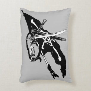 Almofada Decorativa Bandeira de Piratas Vintage, Caveira e Ossos Cruza
