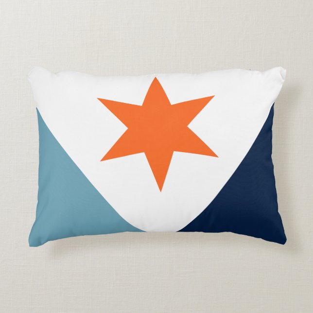 Almofada Decorativa Bandeira de Syracuse, Nova York (Frente)