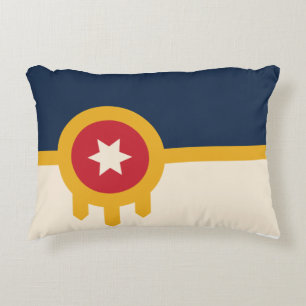 Almofada Decorativa Bandeira de Tulsa, Oklahoma