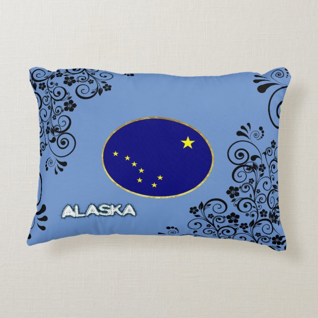Almofada Decorativa bandeira do Alasca (Verso)