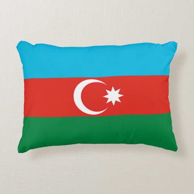 Almofada Decorativa Bandeira do Azerbaijão (Frente)