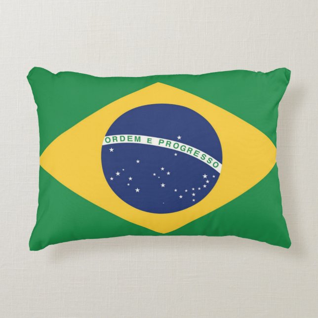 Almofada Decorativa Bandeira do Brasil (Frente)