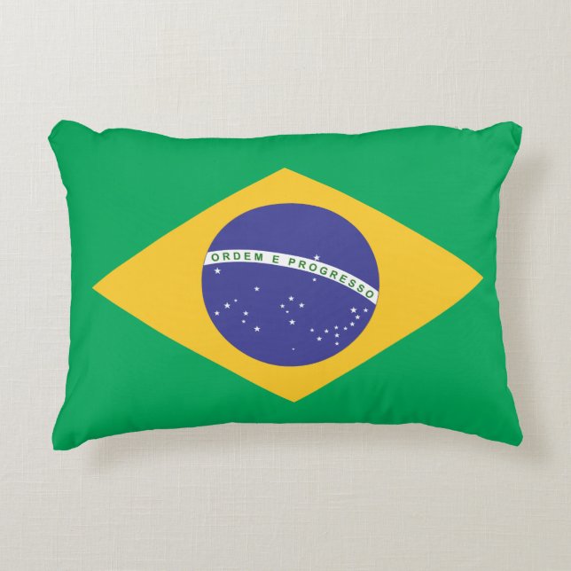 Almofada Decorativa bandeira do Brasil (Frente)