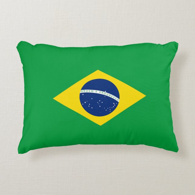 Almofada Decorativa Bandeira do Brasil (Frente)