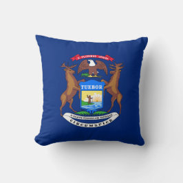Almofada Decorativa Bandeira do Estado de Michigan